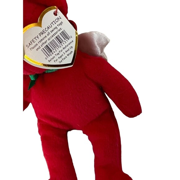 TY Baby Beanie Babies Red Angel Bear Divine Plush Toy 2009 Retired - Picture 3 of 5
